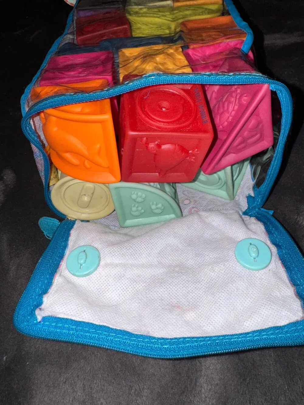 B. Toys B. surprised Plastic Blocks Set with Colorful Animal Shapes